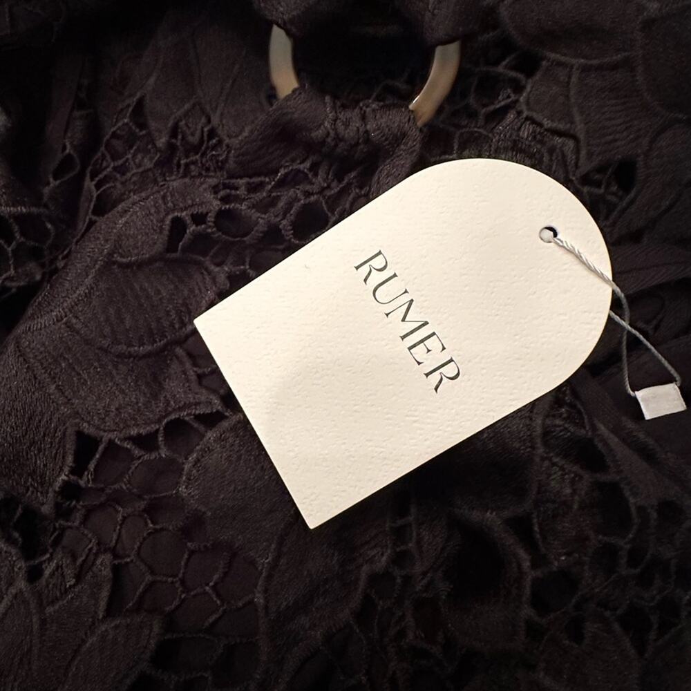 Rumer NWT Black Tropez Beach County Club Midi
Lace Floral Cutout Dress Small - Picture 3 of 11